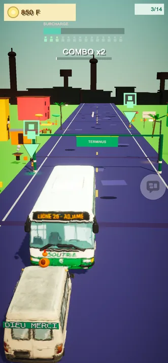 Gbaka Go : le gbaka file vers le terminus derrière un bus de la ligne 26 Adjamé