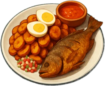 Une assiette d'alloco