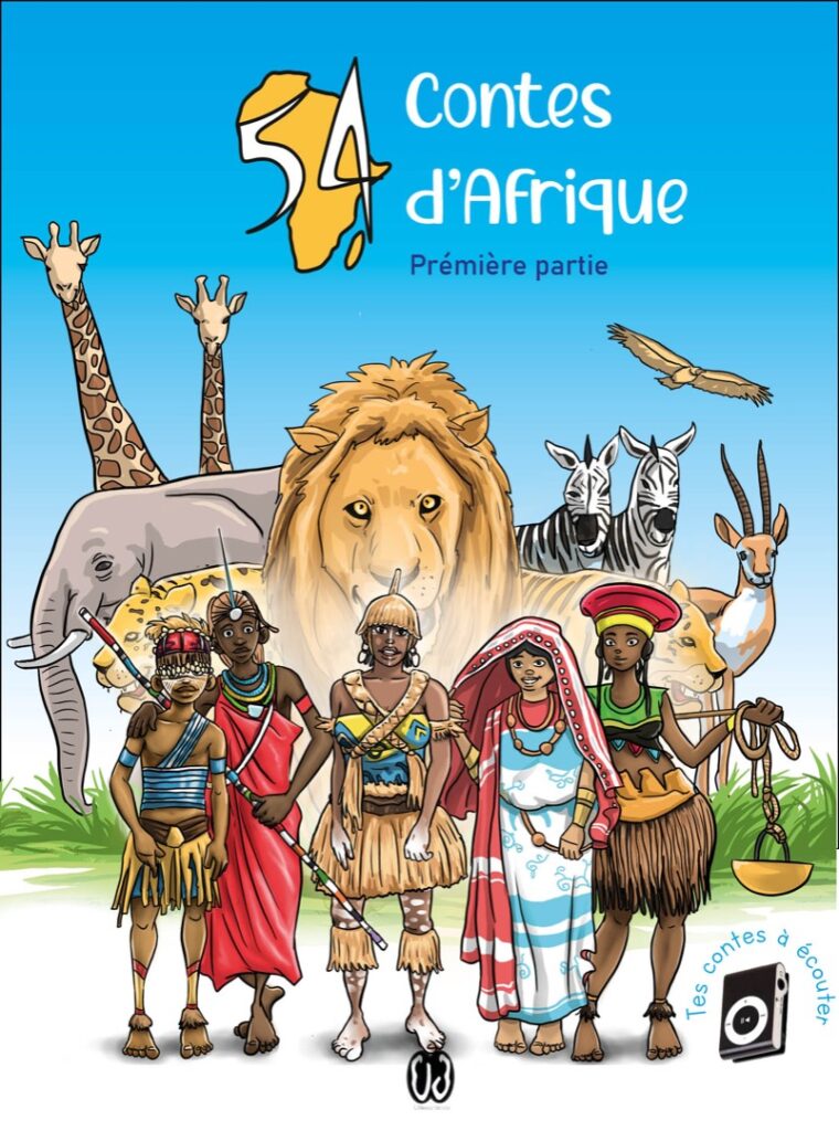 Couverture de « 54 Contes d'Afrique, Première partie: Un voyage illustré à travers l'Afrique »