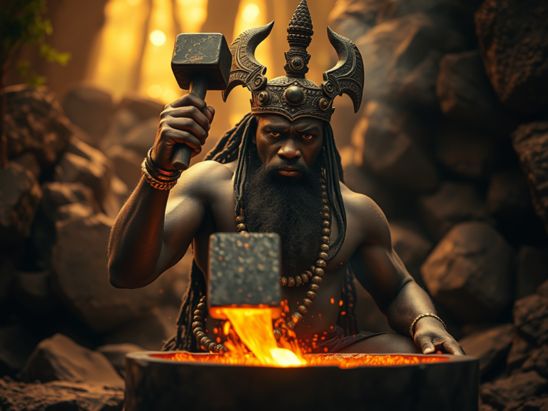 OGUN: Du maître forgeron primordial à divinité du fer et de la guerre dans la mythologie yoruba